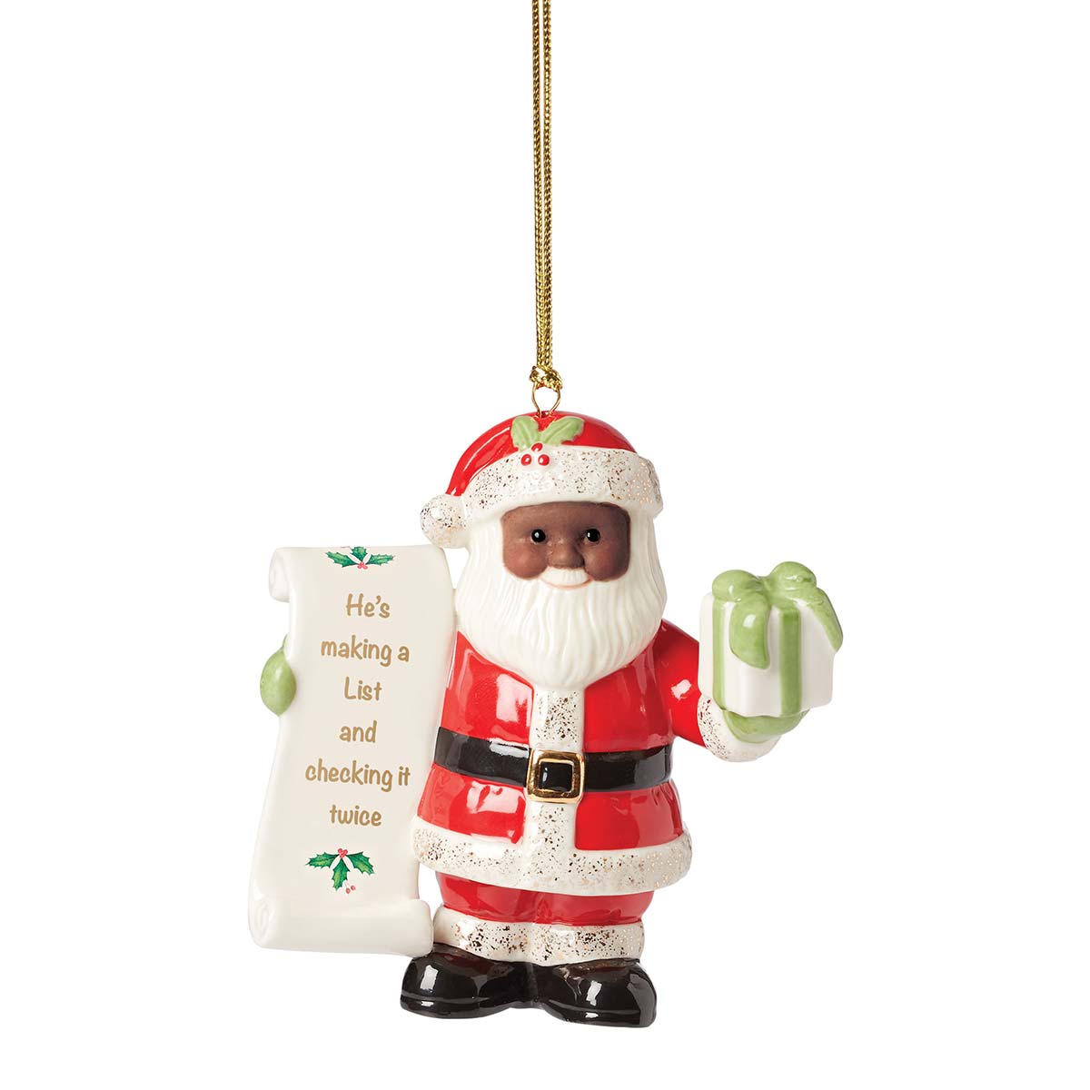 African American Santa with List