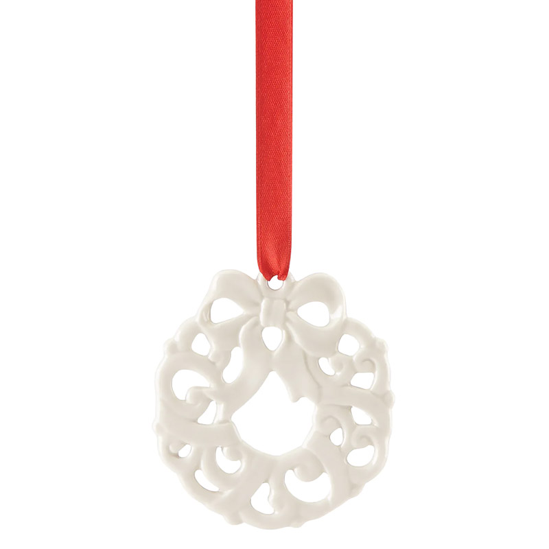 Pierced Wreath Charm Ornament by Lenox