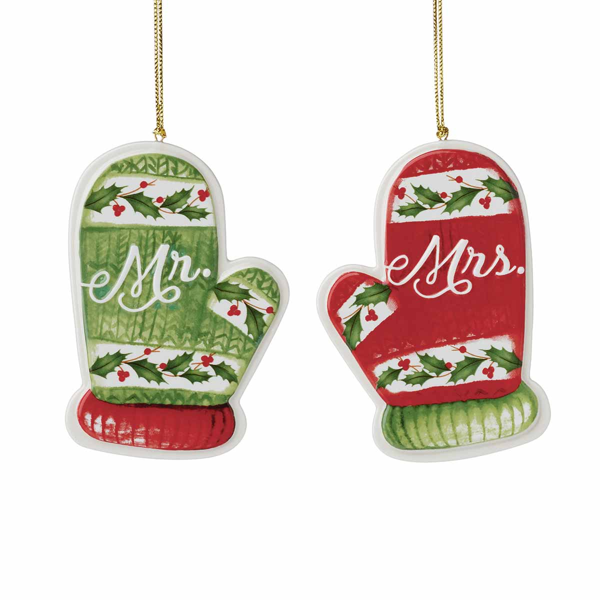 Mr and Mrs Mitten Ornaments