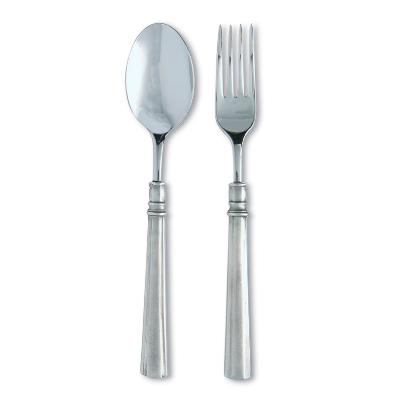 Lucia Pewter 2pc Serving Fork and Spoon Set