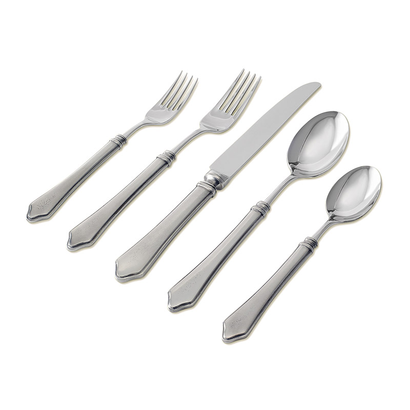 Violetta Pewter 5pc Place Setting