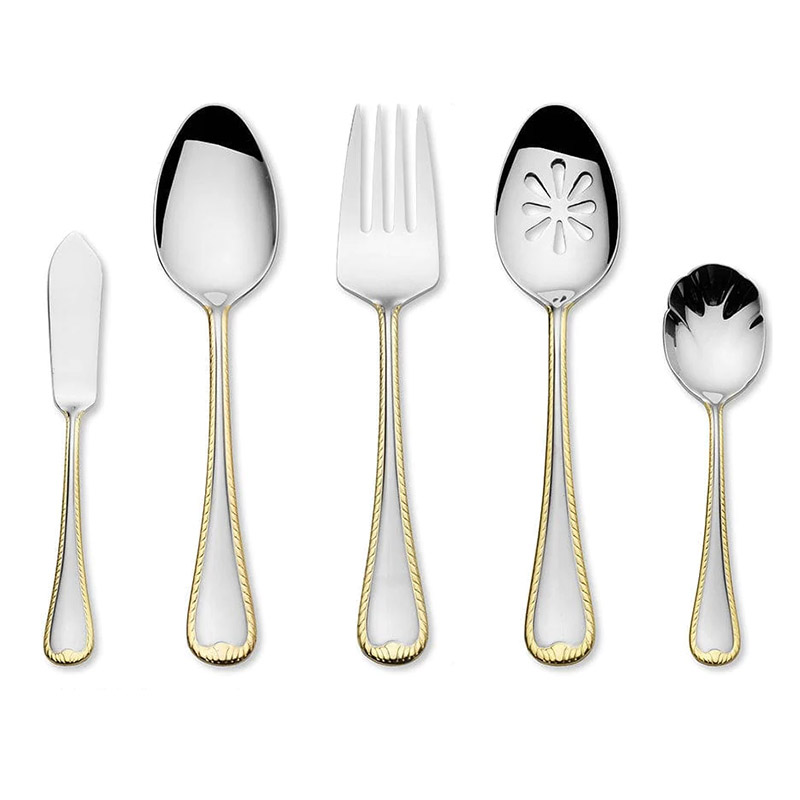 Cameo Gold 5pc Serving Set Stainless by Mikasa