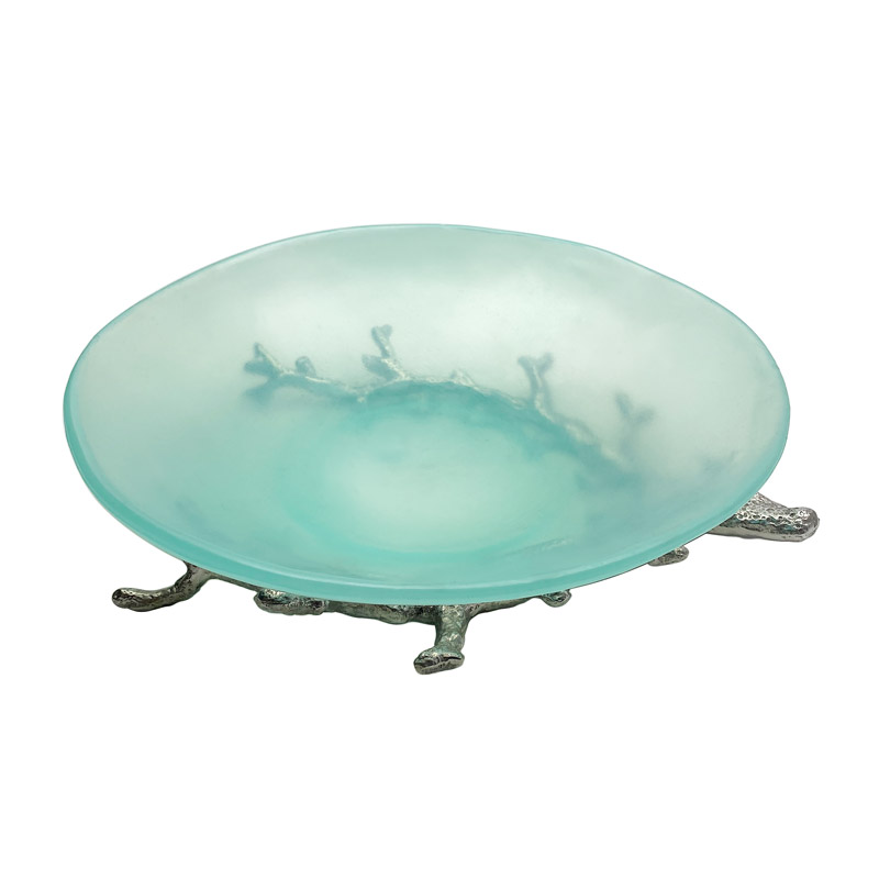 Coral Base, Turquoise Bowl