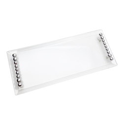 A photo of Pearled Handle Acrylic Tray