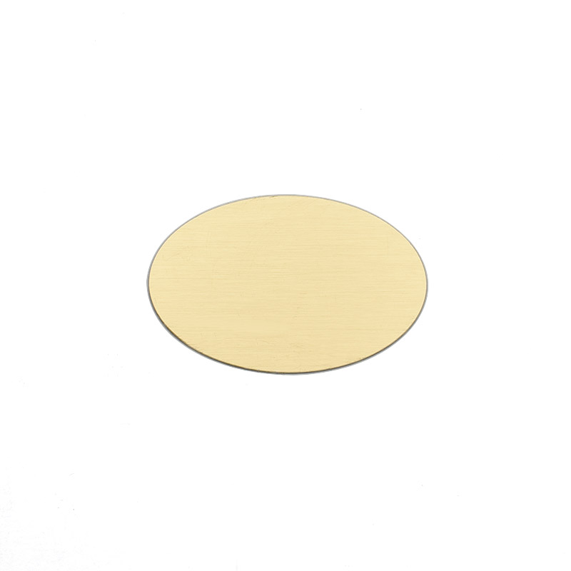 Brushed Brass Oval Namplate