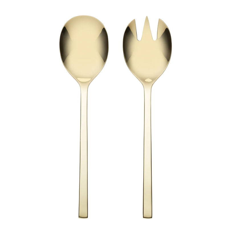 Allay Champagne 2 Piece Salad Serving Set