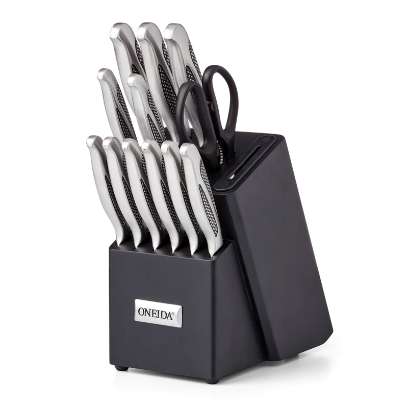 14 Piece Cutlery Block Set with Built In Sharpener