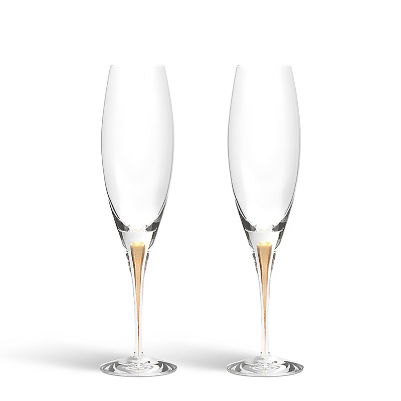 Intermezzo Gold Champagne Flute Pair