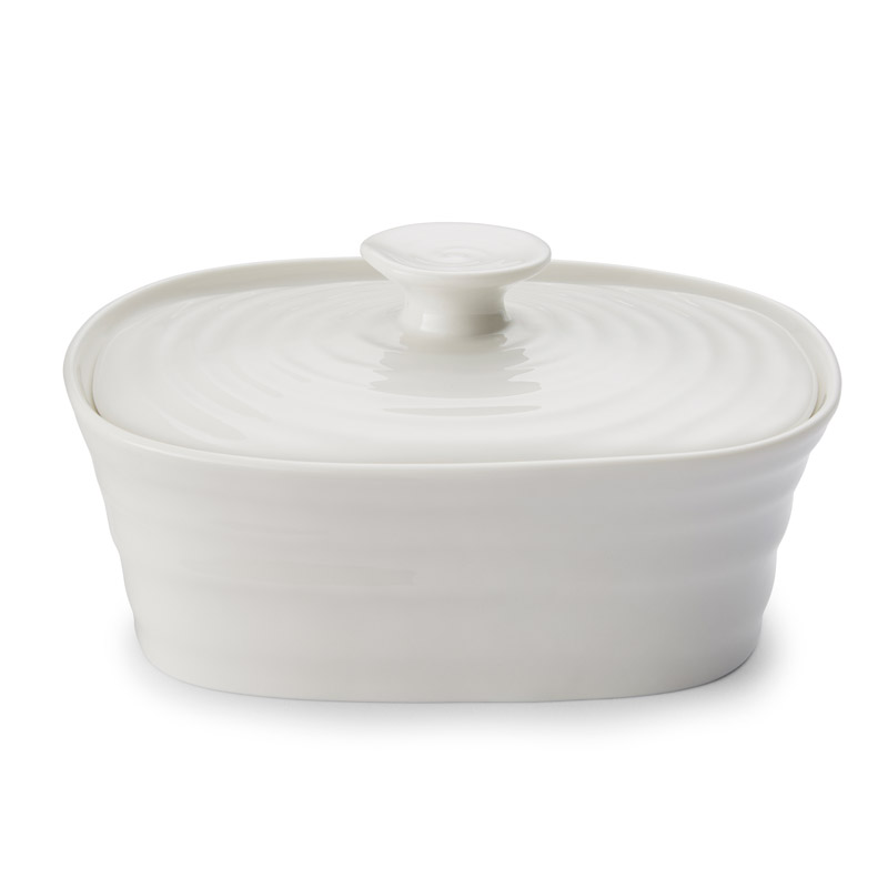 Sophie Conran White Butter Dish, Covered