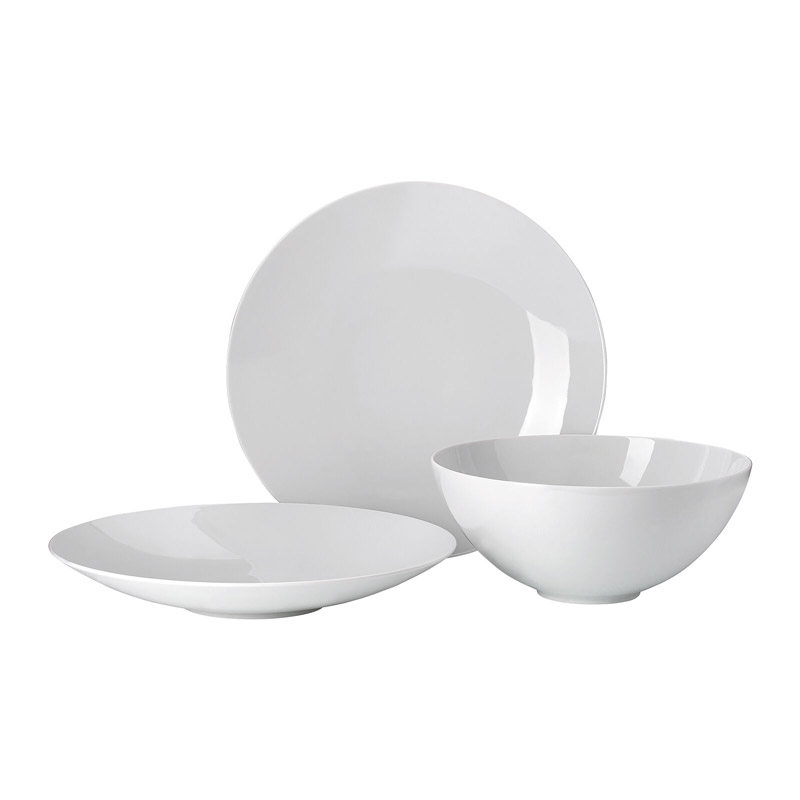 TAC 02 White Three Piece Set, Service for 2 People