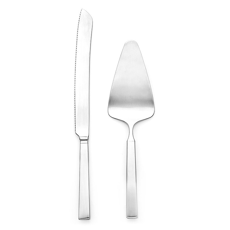 Rapallo Satin 2pc Cake Knife and Server Set