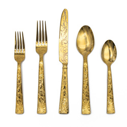 Ricci Parisian Garden Gold flatware at Silver Superstore!