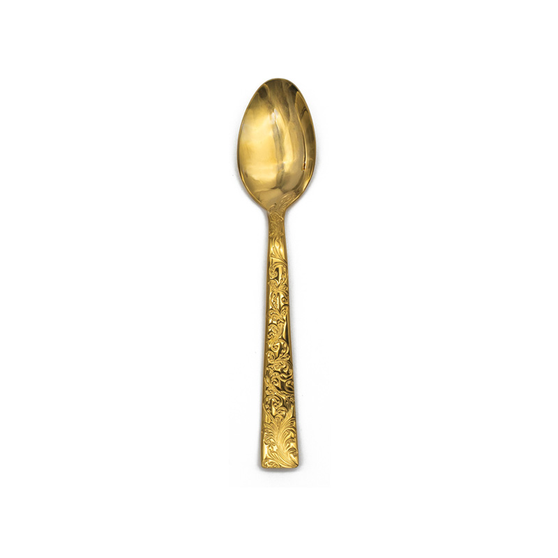 Parisian Garden Gold PVD Oval Soup Spoon