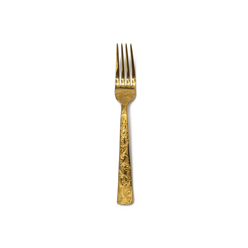 Parisian Garden Gold PVD Salad Fork