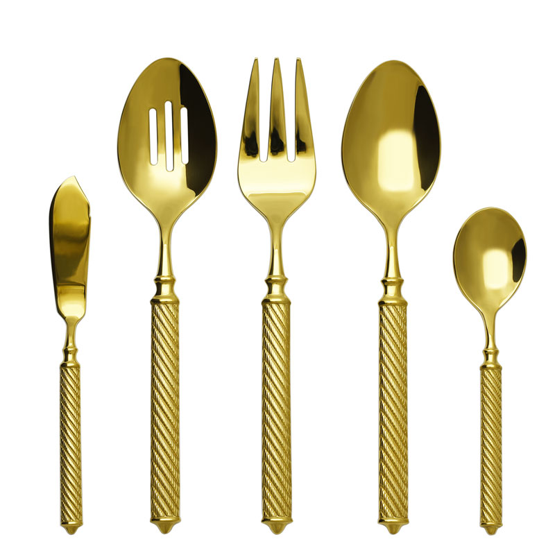 Torsade Gold 5pc Serving Set