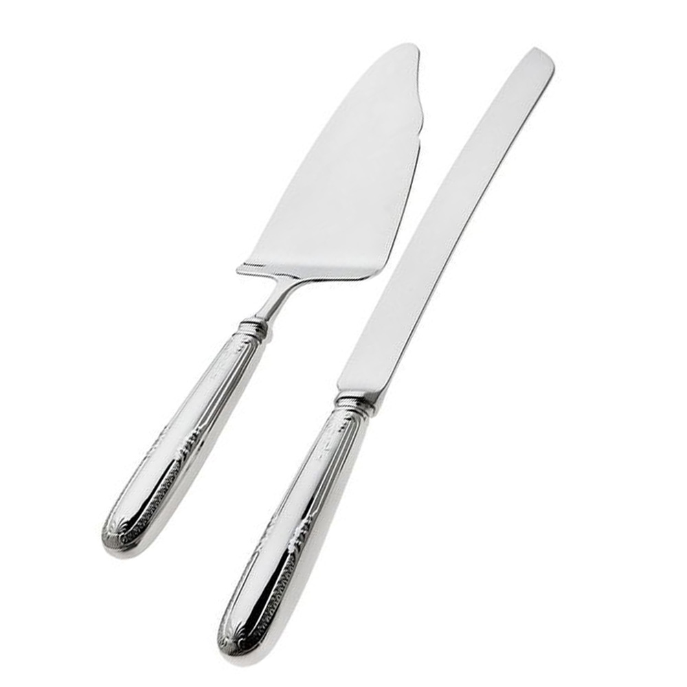 2pc Cake Knife & Server Set