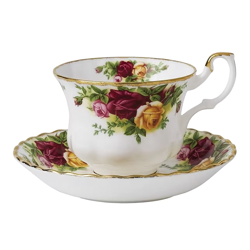 Old Country Roses Teacup & Saucer, Boxed