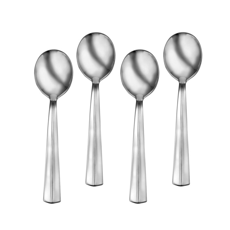 Cedarcrest Round Soup Spoon, Set of 4