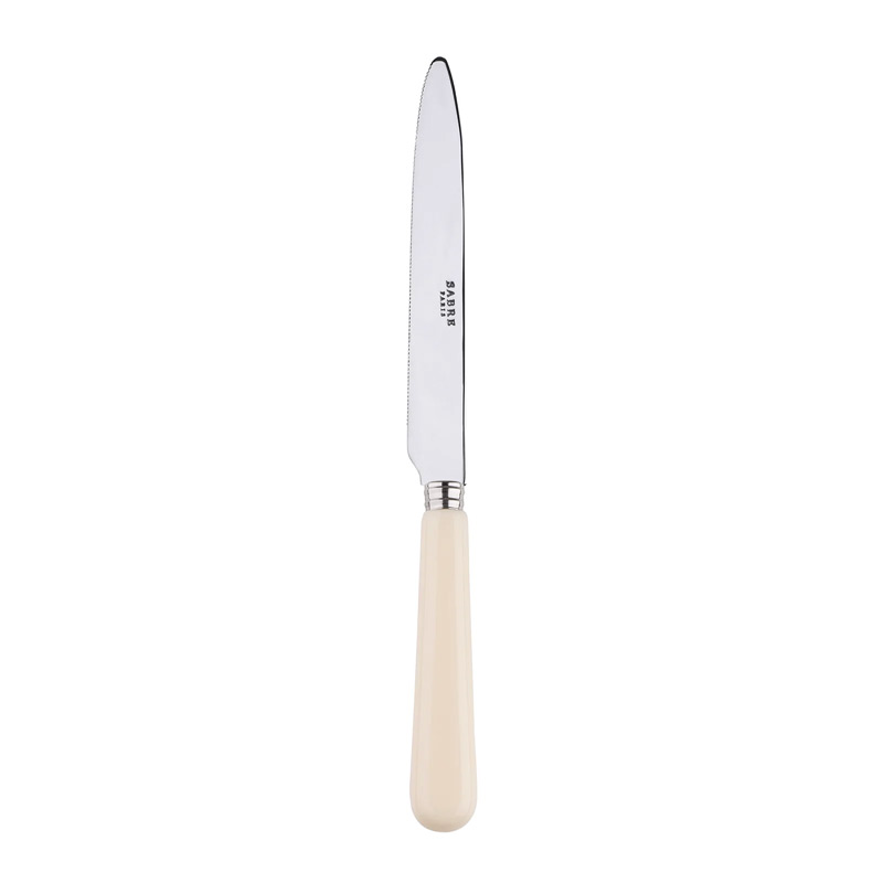 Pop Ivory Dinner Knife, Serrated