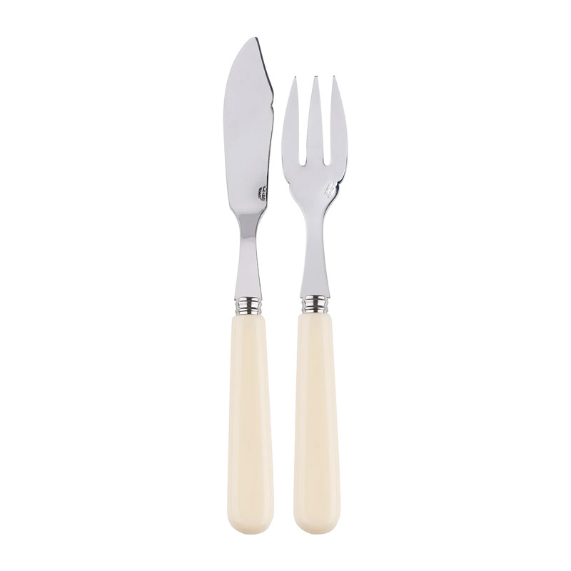 Pop Ivory 2pc Fish Set (Place Setting)