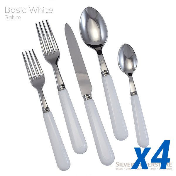 Pop White  20pc Service for 4