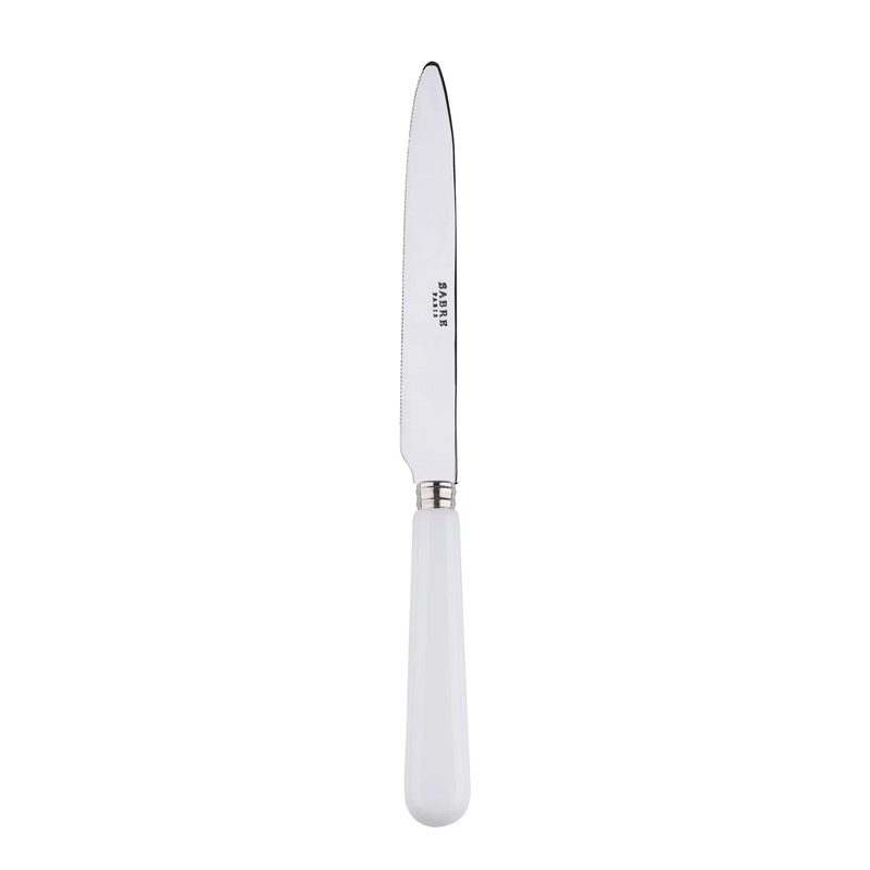 Pop White Dinner Knife Serrated