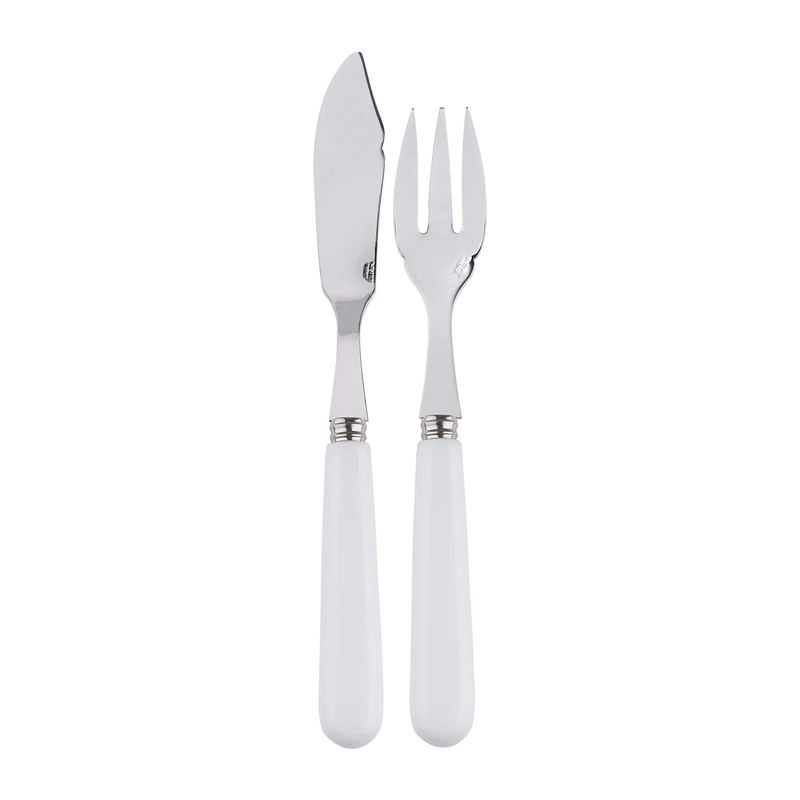 Pop White 2pc Fish Set (Place Setting)