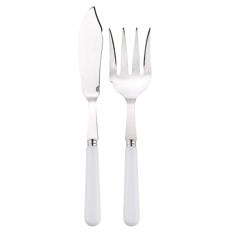 Pop White 2pc Fish Serving Set