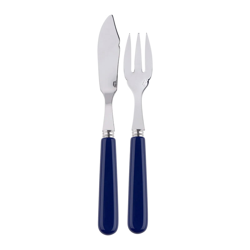 Pop Navy 2pc Fish Set (Place Setting)