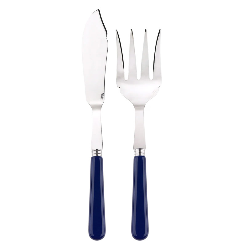 Pop Navy Blue 2pc Fish Serving Set