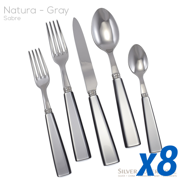 Natura Grey 42pc Service for 8