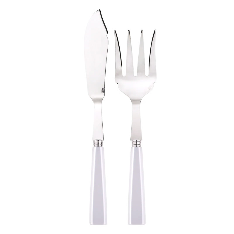 Icone White 2pc Fish Serving Set