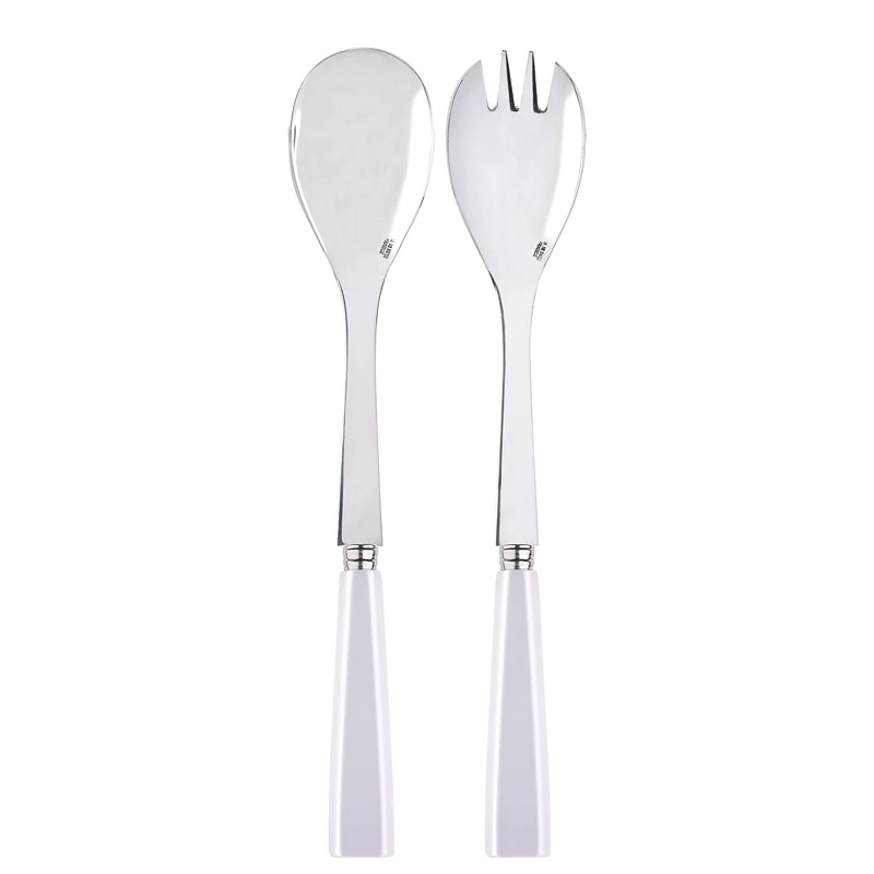 Icone White 2pc Salad Serving Set