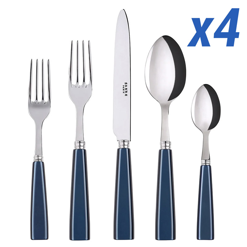 Icone Steel Blue 20pc Service for 4