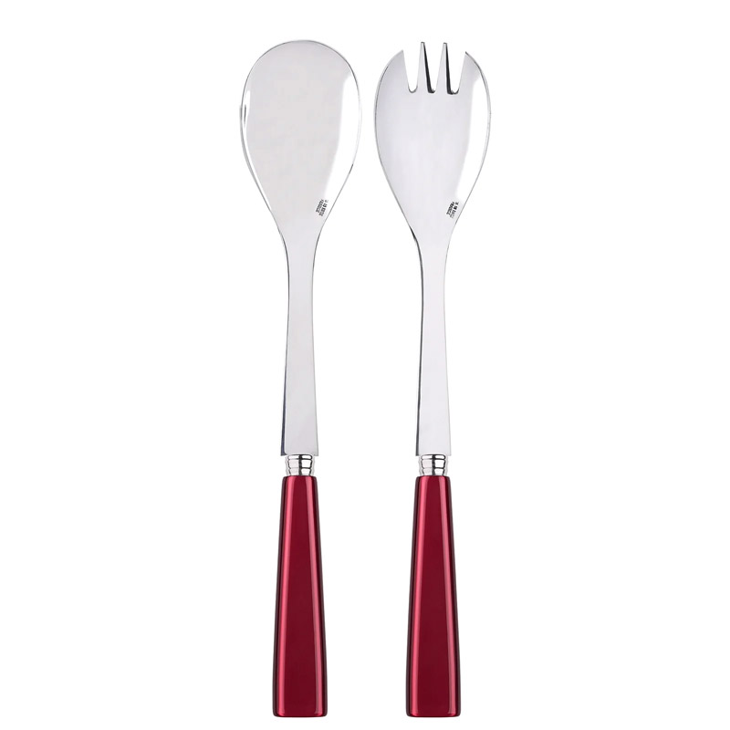 Icone Red 2pc Salad Serving Set