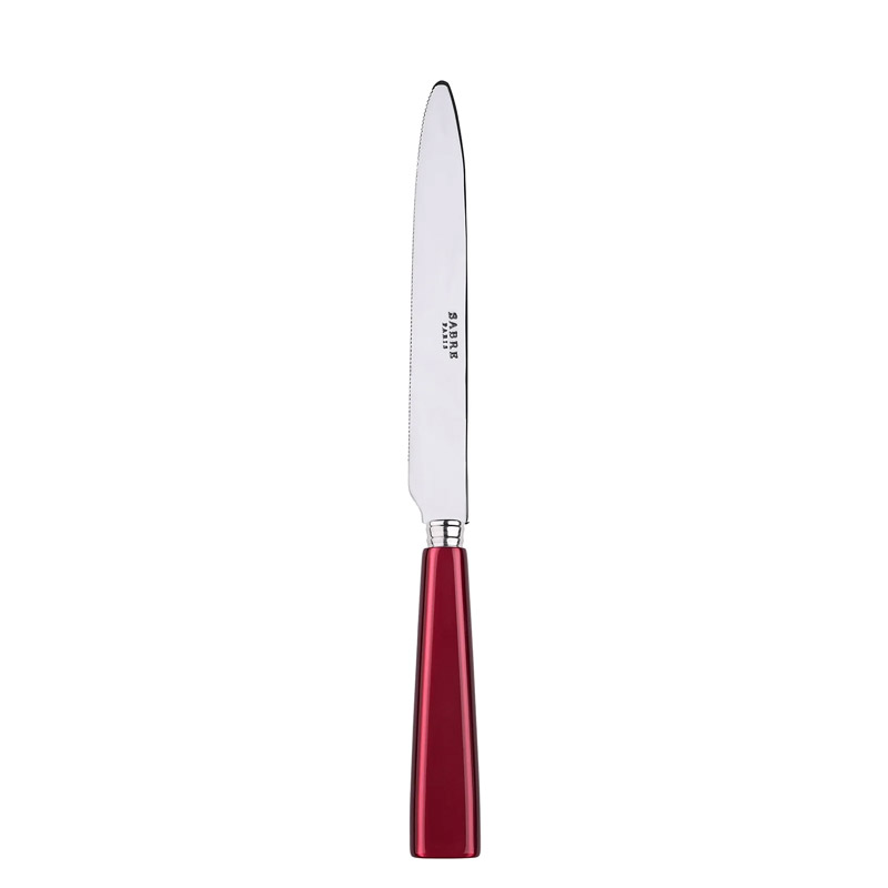 Icone Red Dinner Knife, Serrated