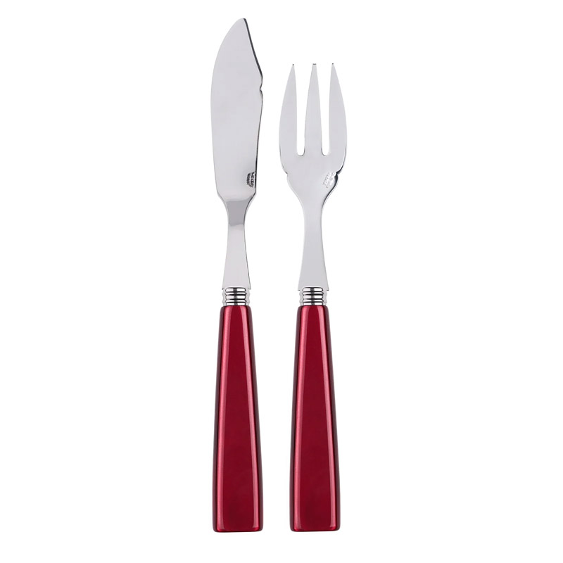 Icone Red 2pc Fish Set (Place Setting)