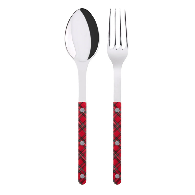 Bistrot Tartan Red 2 Piece Serving Set