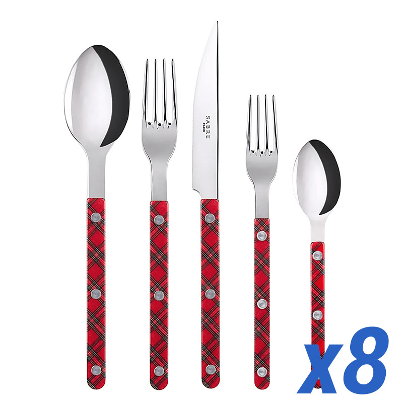 Bistrot Tartan Red 40 Piece Service for 8