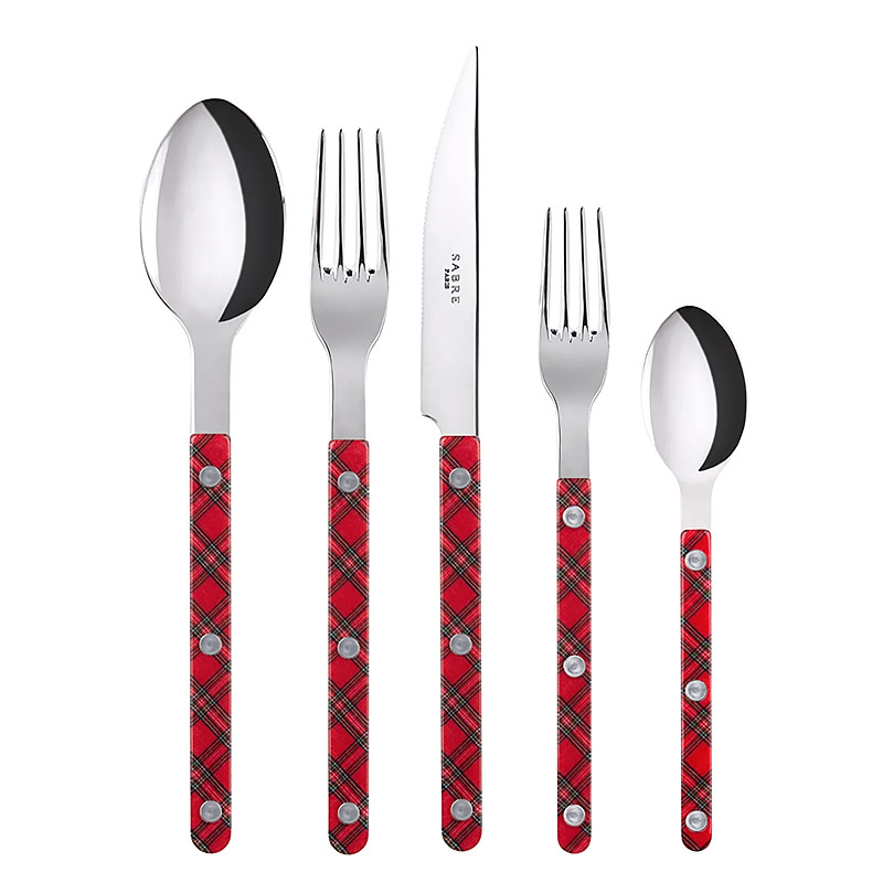 Bistrot Tartan Red 5 Piece Place Setting