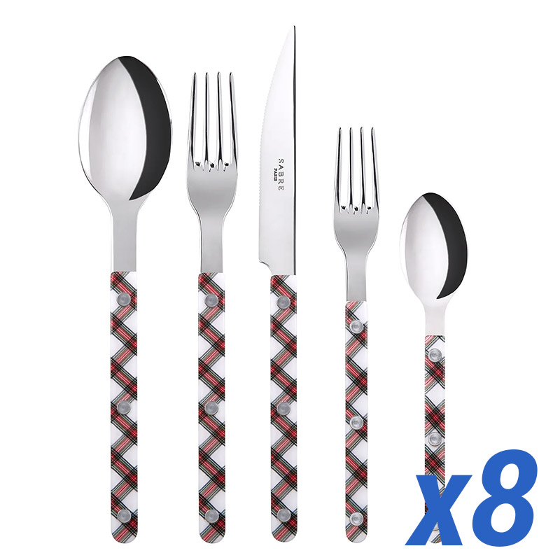 Bistrot Tartan White 20 Piece Service for 4