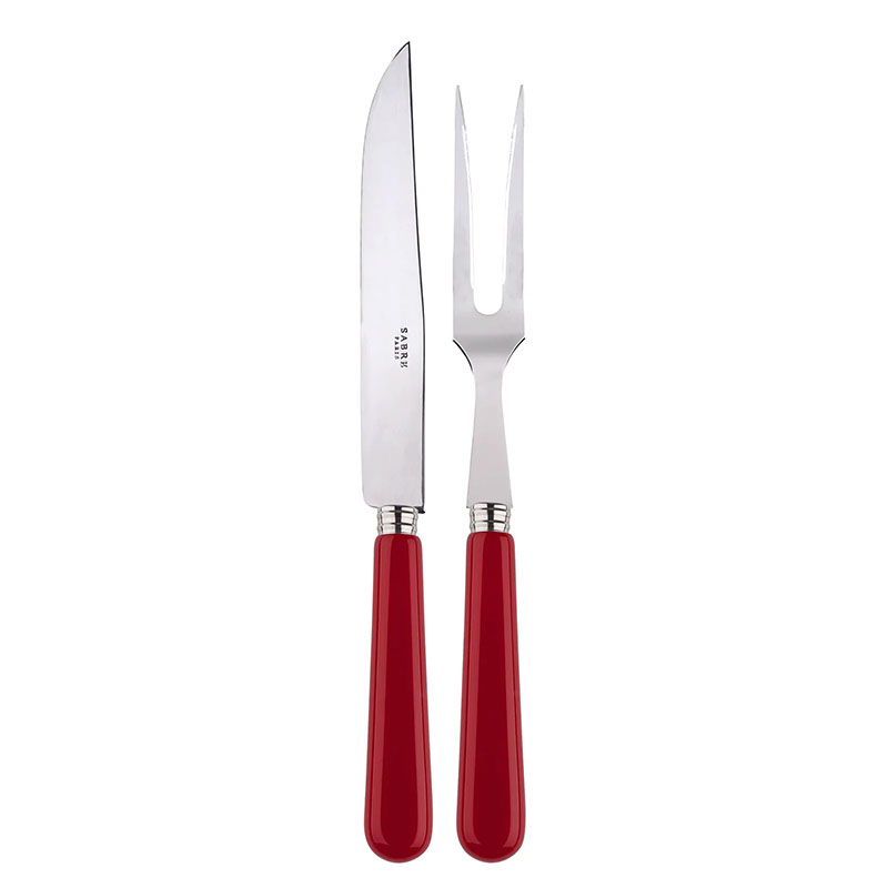 Pop Burgundy 2 Piece Carving Set