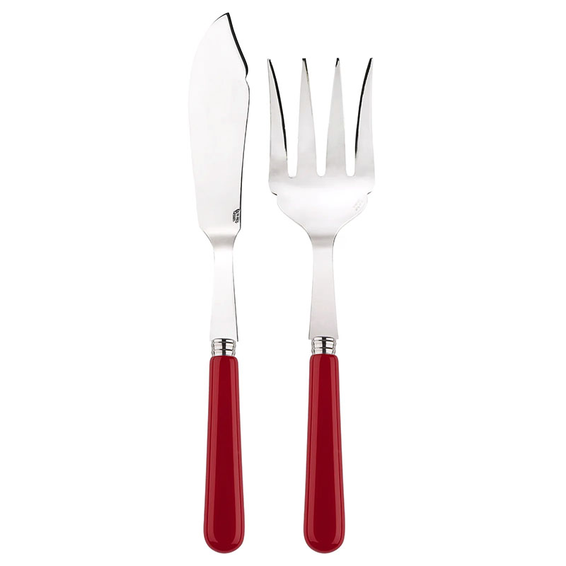 Pop Burgundy 2 Piece Fish Serving Set