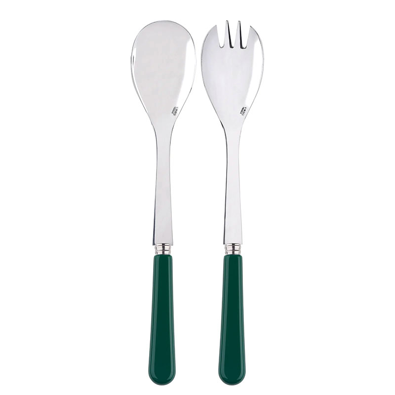 Pop Dark Green 2 Piece Salad Serving Set