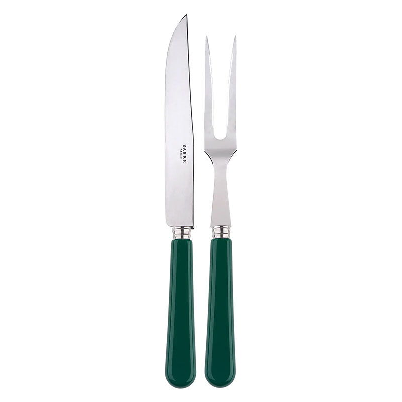 Pop Dark Green 2 Piece Carving Set