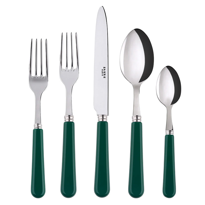 Pop Dark Green 5 Piece Place Setting