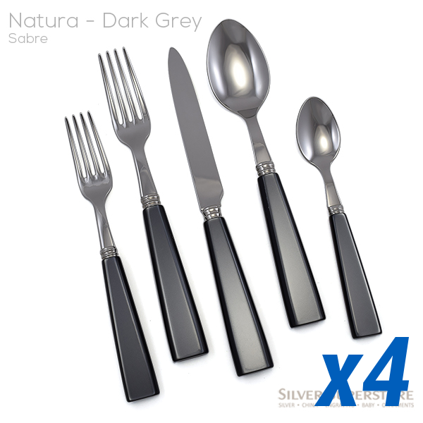 Natura Dark Grey 20pc Service for 4