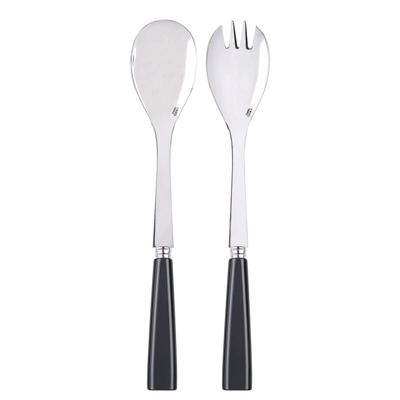 Natura Dark Grey 2pc Salad Serving Set