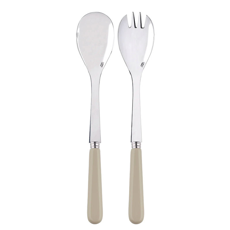 Pop Khaki 2 Piece Salad Serving Set