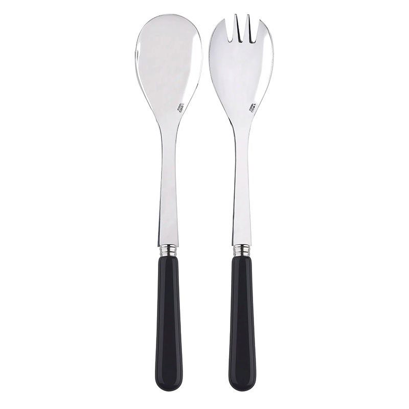 Pop Black 2 Piece Salad Serving Set